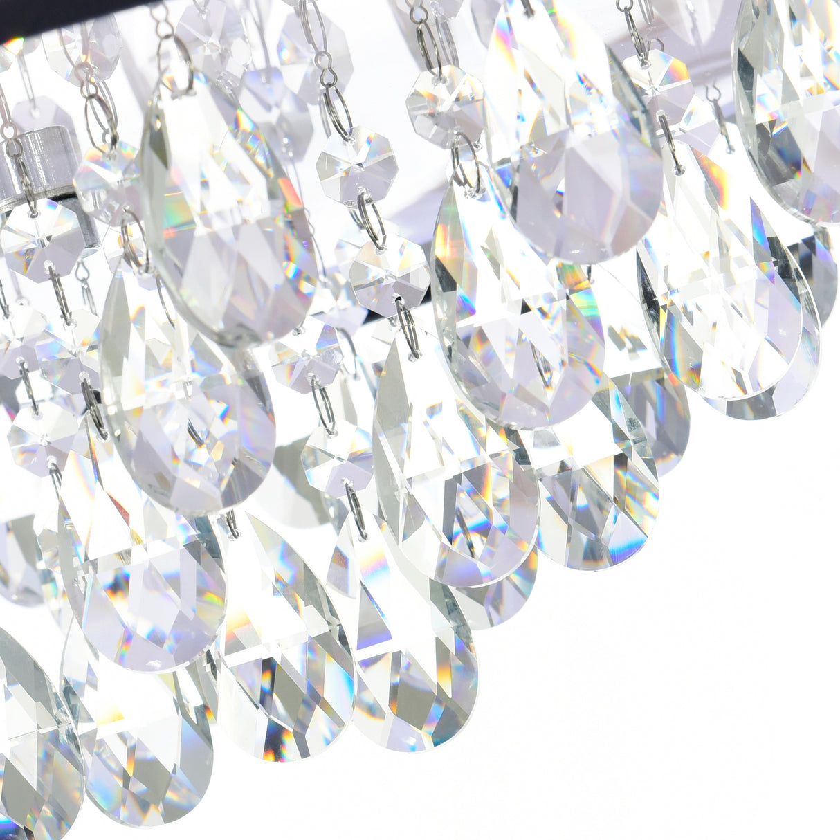 Dash 4 Light 18in Chrome Chandelier with Black Shade