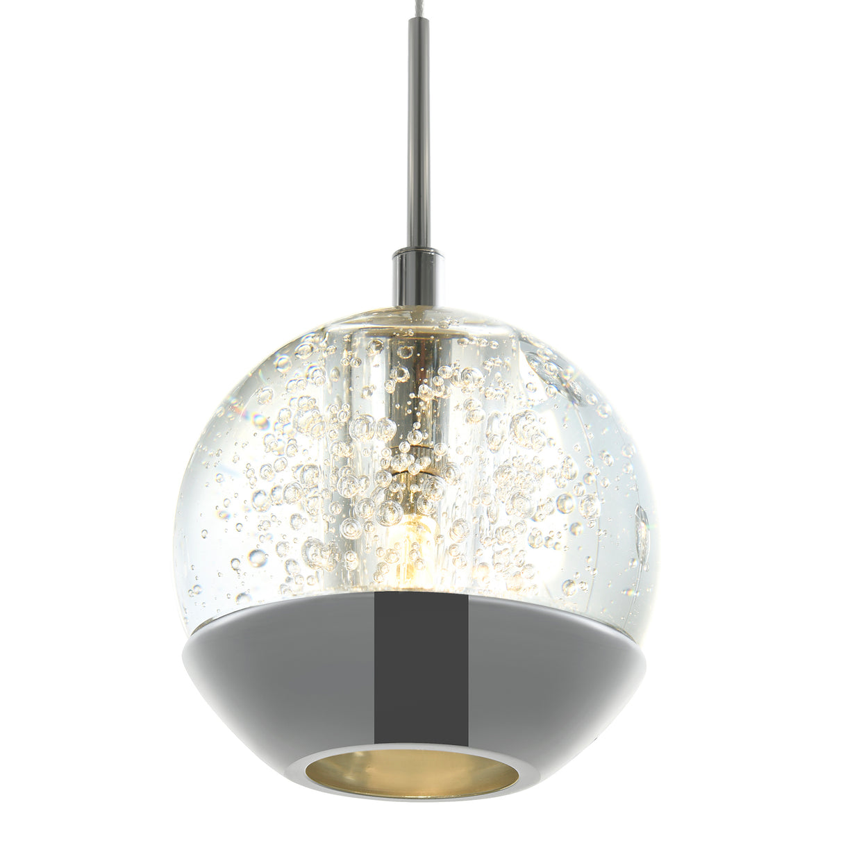 Perrier 1 Light 5in Chrome Down Mini Pendant