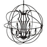 Campechia 9 Light Up Chandelier With Brown Finish