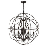 Campechia 9 Light Up Chandelier With Brown Finish