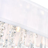 Franca 4 Light 16in Chrome Flush Mount with Off White Shade