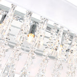 Franca 4 Light 16in Chrome Flush Mount with Off White Shade