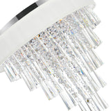 Franca 8 Light 22in Chrome Flush Mount with Off White Shade