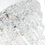 Franca 8 Light 22in Chrome Flush Mount with Off White Shade