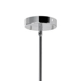 Franca 8 Light 22in Chrome Chandelier with Off White Shade