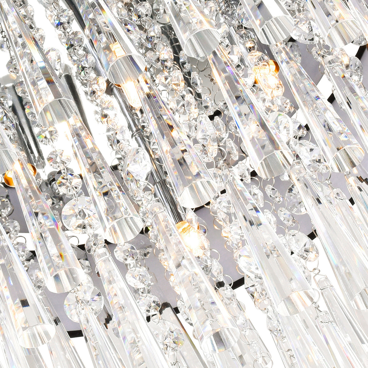 Franca 8 Light 38in Chrome Chandelier with Black Shade
