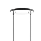 Franca 8 Light 38in Chrome Chandelier with Black Shade