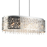 Bubbles 11 Light Drum Shade Chandelier With Chrome Finish