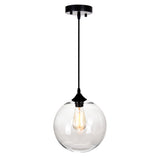Glass 1 Light 10in Clear Down Mini Pendant