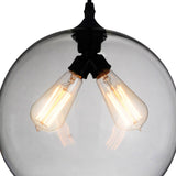 Glass 2 Light 12in Smoke Down Mini Pendant