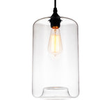 Glass 1 Light 7in Clear Down Mini Pendant