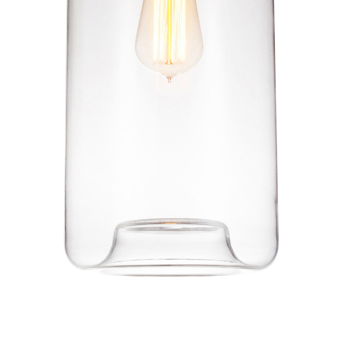 Glass 1 Light 7in Clear Down Mini Pendant