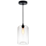 Glass 1 Light 7in Clear Down Mini Pendant