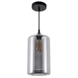 Glass 1 Light 7in Smoke Down Mini Pendant