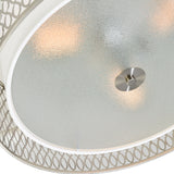 Mikayla 3 Light 17in Satin Nickel Drum Shade Chandelier