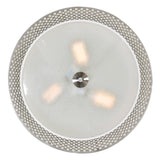 Mikayla 3 Light 17in Satin Nickel Drum Shade Chandelier
