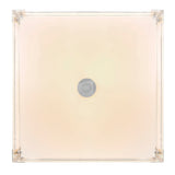 Lucie 3 Light 14in Chrome Square Drum Shade Flush Mount