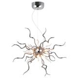 Twist 15 Light Chrome Chandelier