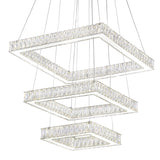 Florence Integrated LED 3-Tier Chrome Chandelier