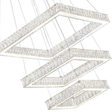 Florence Integrated LED 3-Tier Chrome Chandelier