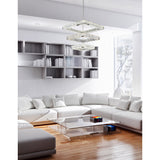 Florence Integrated LED 3-Tier Chrome Chandelier