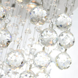 Rain Drop 5 Light 16in Chrome Chandelier