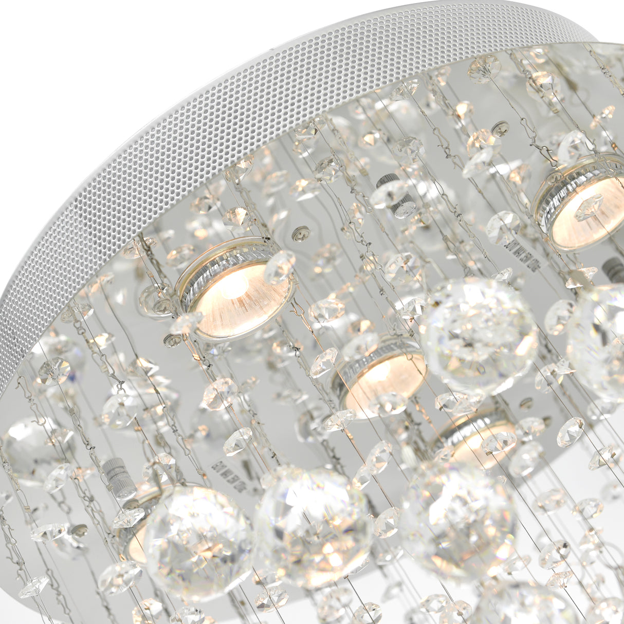 Rain Drop 5 Light 16in Chrome Chandelier