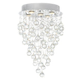 Rain Drop 5 Light 16in Chrome Chandelier