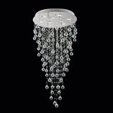 Rain Drop 9 Light 24in Chrome Chandelier