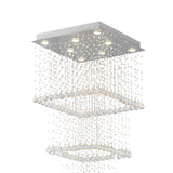 Square 8 Light Chandelier With Chrome Finish