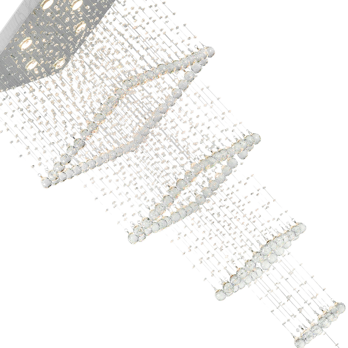 Square 8 Light Chandelier With Chrome Finish