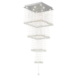 Square 8 Light Chandelier With Chrome Finish