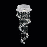 Spiral 1 Light Chandelier With Chrome Finish