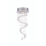 Spiral 1 Light Chandelier With Chrome Finish