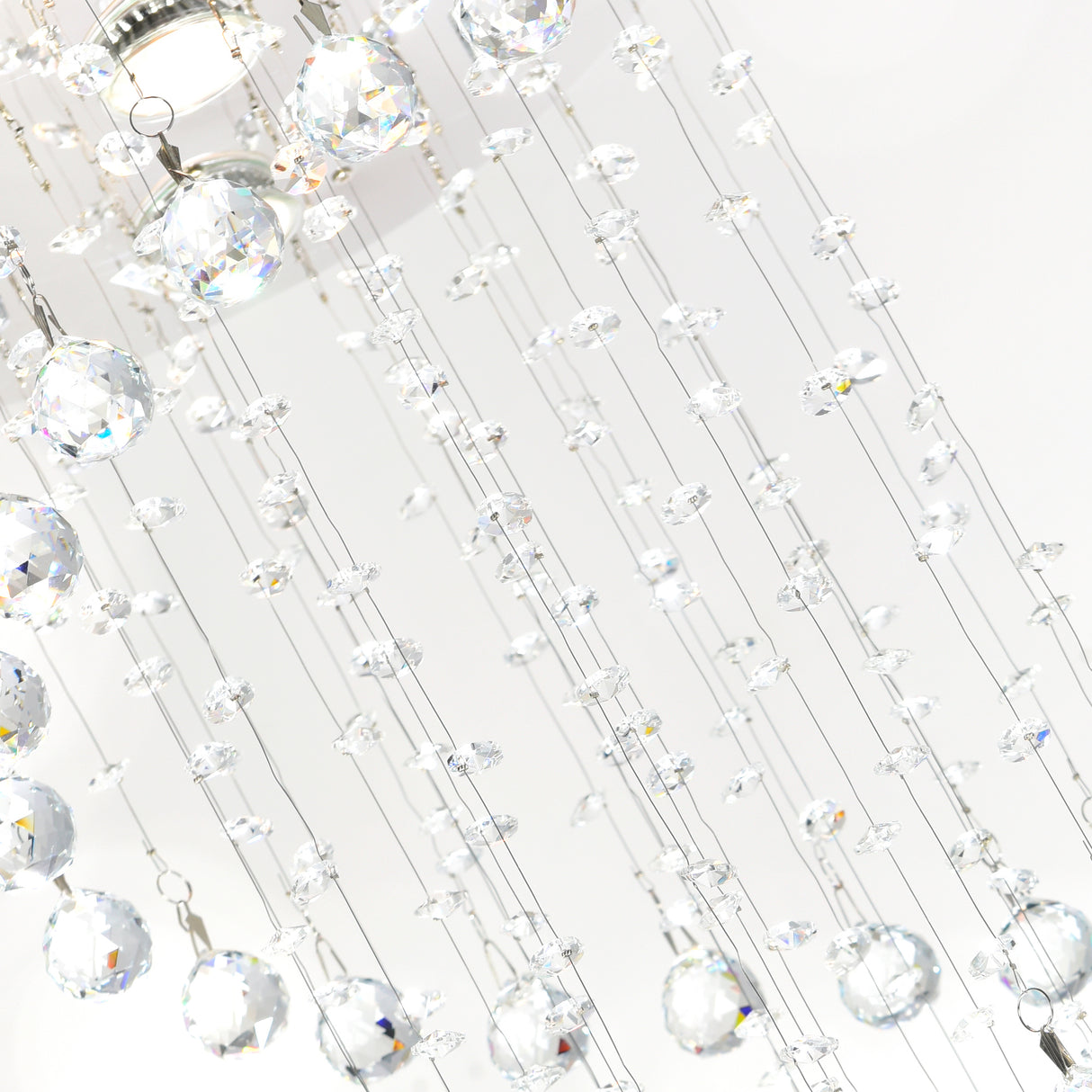 Spiral 5 Light Chandelier With Chrome Finish
