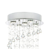 Spiral 5 Light Chandelier With Chrome Finish
