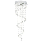 Spiral 5 Light Chandelier With Chrome Finish