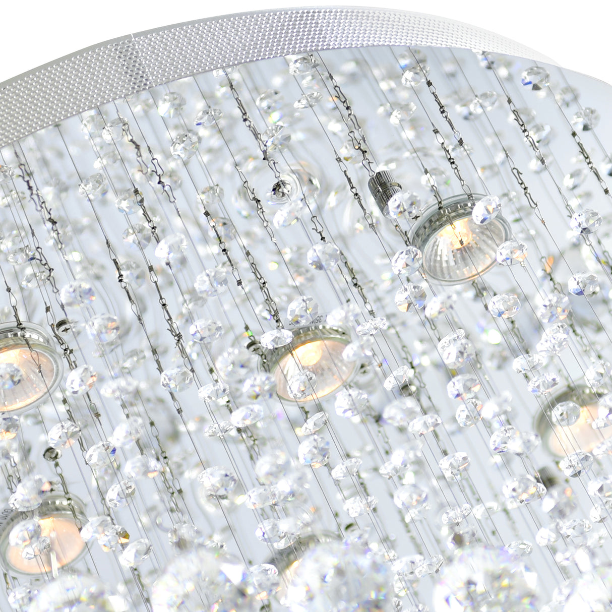 Spiral 12 Light Chandelier With Chrome Finish