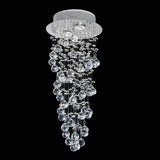 Double Spiral 2 Light Chandelier With Chrome Finish