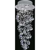 Double Spiral 2 Light Chandelier With Chrome Finish