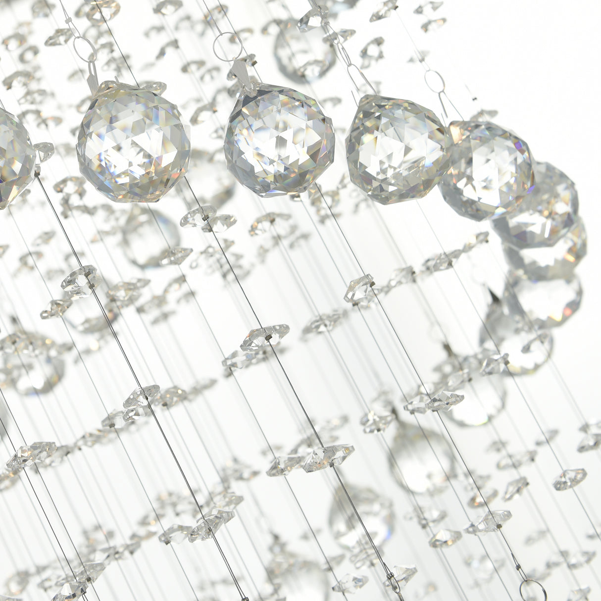 Double Spiral 6 Light 20in Chrome Chandelier