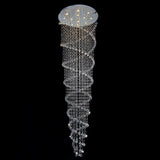 Double Spiral 12 Light 32in Chrome Chandelier