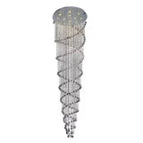 Double Spiral 12 Light 32in Chrome Chandelier