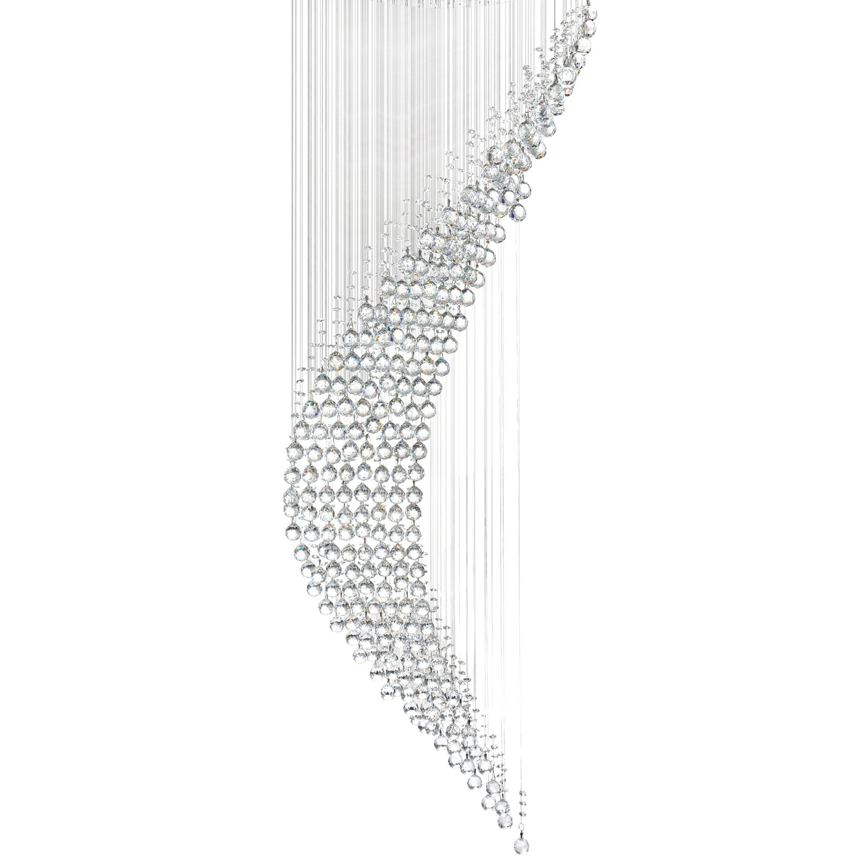 Ribbon 8 Light Chandelier With Chrome Finish