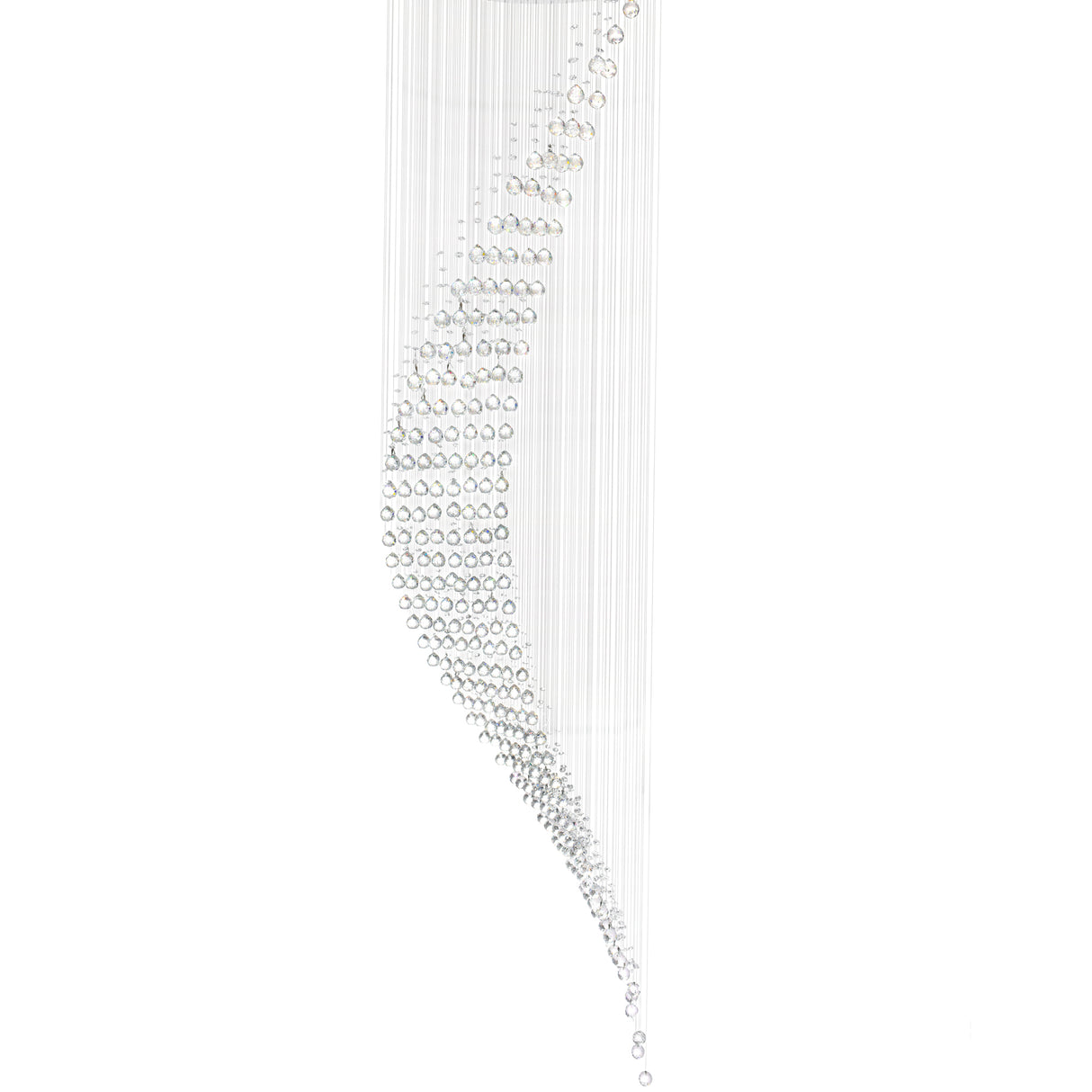 Ribbon 10 Light 26in Chrome Chandelier