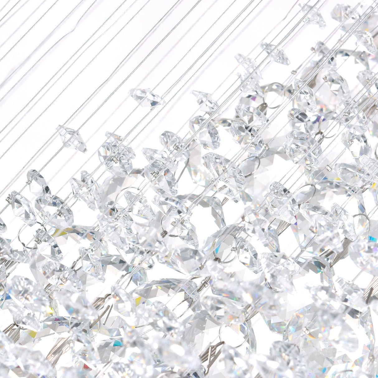 Ribbon 10 Light 26in Chrome Chandelier