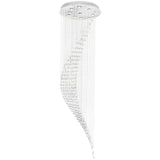 Ribbon 10 Light 26in Chrome Chandelier