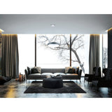 Arenal LED Drum Shade Pendant With Gray & White Finish