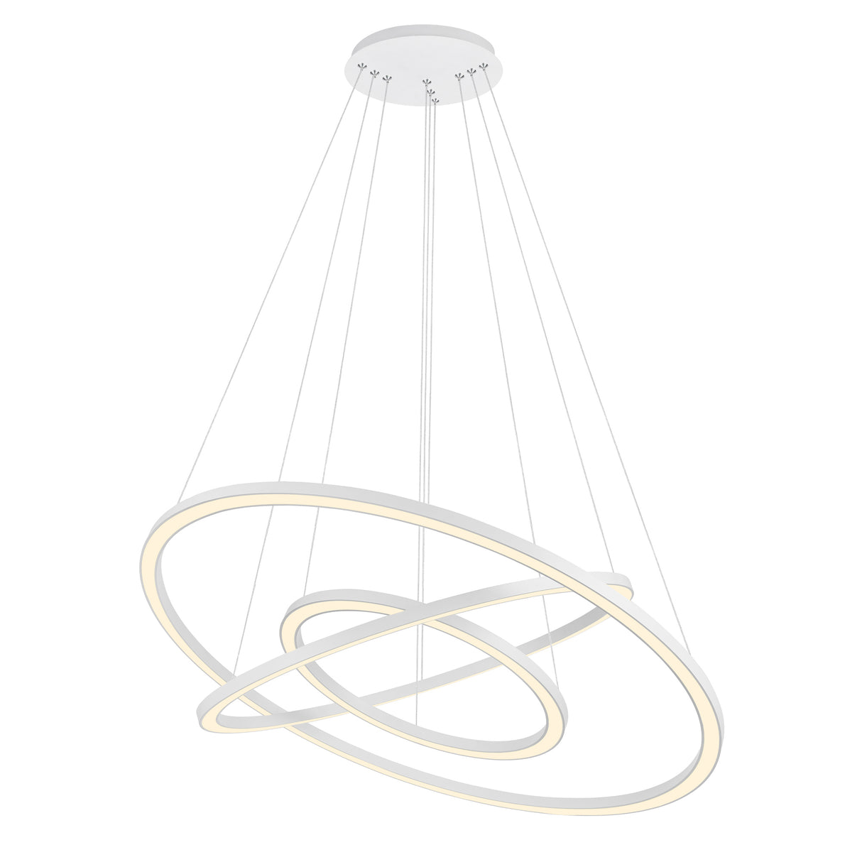 Chalice Integrated LED 31in White Chandelier