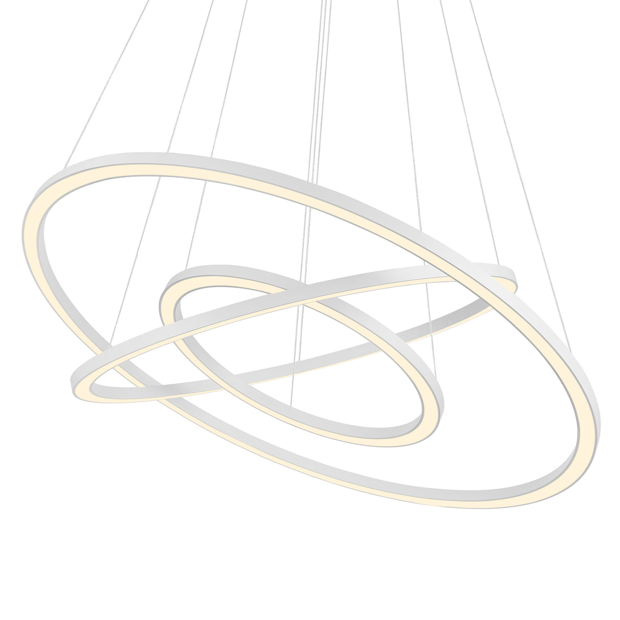 Chalice Integrated LED 31in White Chandelier